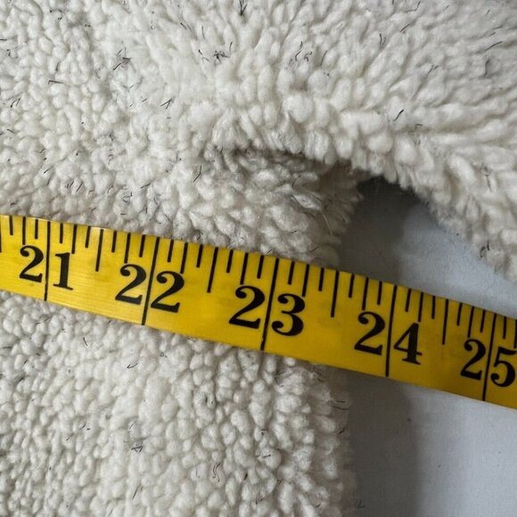 Orvis Teddy Bear Sherpa Tapestry Trim Cream Shacket Jacket Womens L Large - Picture 11 of 14